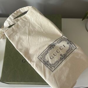 Gucci Cream Dust Bag with Green Box